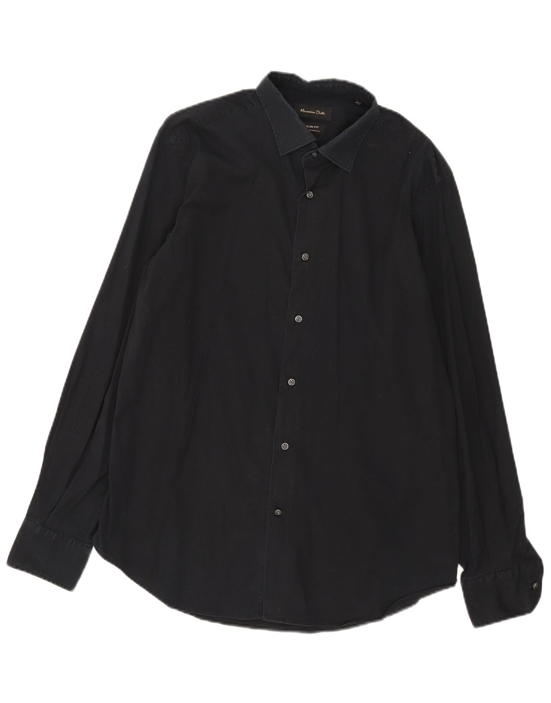 Massimo Dutti Chemise Slim Fit Homme Noir XL