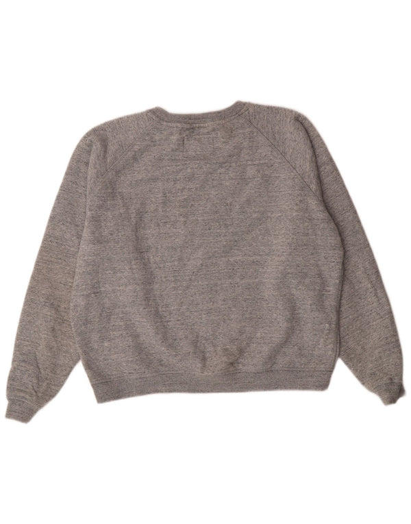 Jack Wills Sweat-shirt court pour femme UK 14 Grand coton moucheté gris