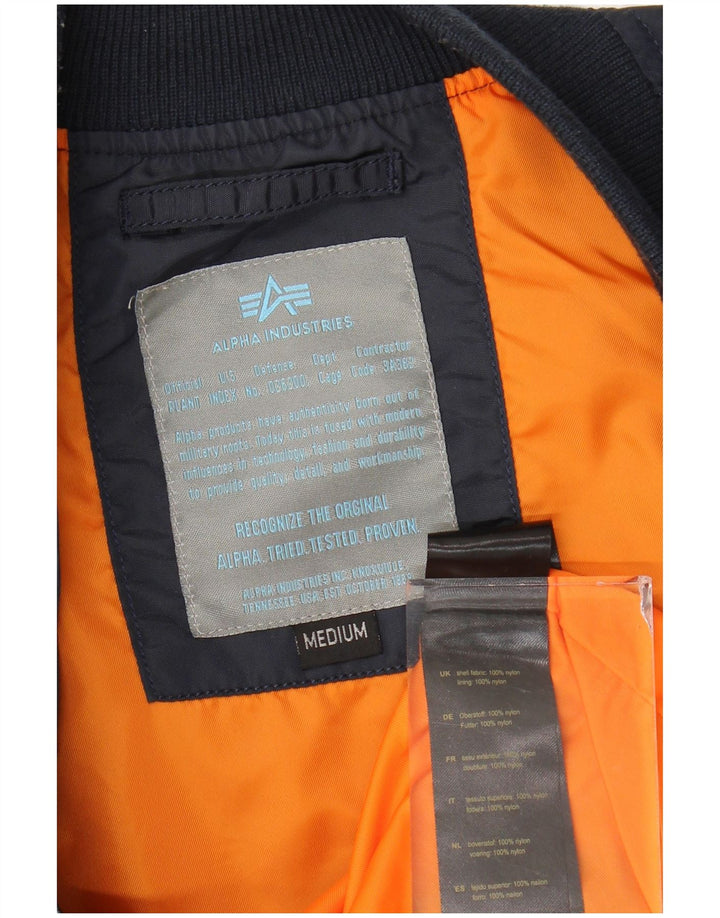 Alpha Industries Manteau pour homme UK 38 Medium Bleu Marine Nylon