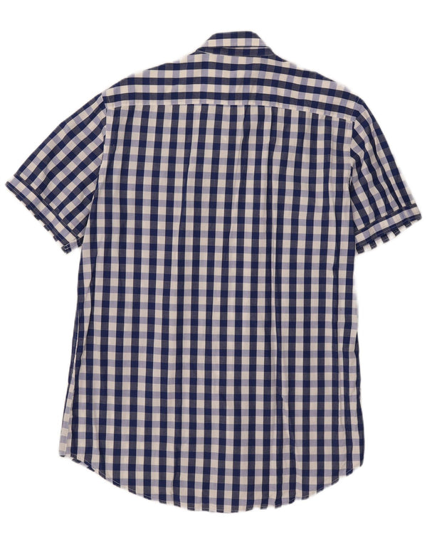 Carrera Chemise à Manches Courtes Homme Grand Bleu Vichy Coton