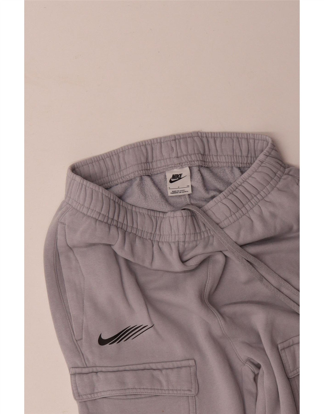 NIKE Pantalon de survêtement cargo graphique pour femme Joggers UK 10 Small Gris