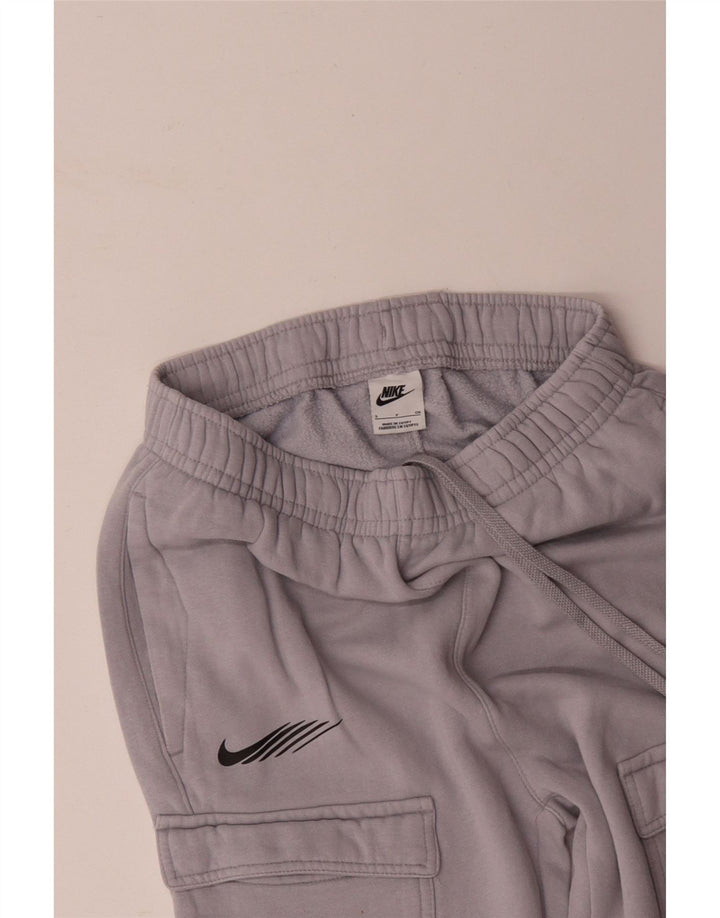 NIKE Pantalon de survêtement cargo graphique pour femme Joggers UK 10 Small Gris