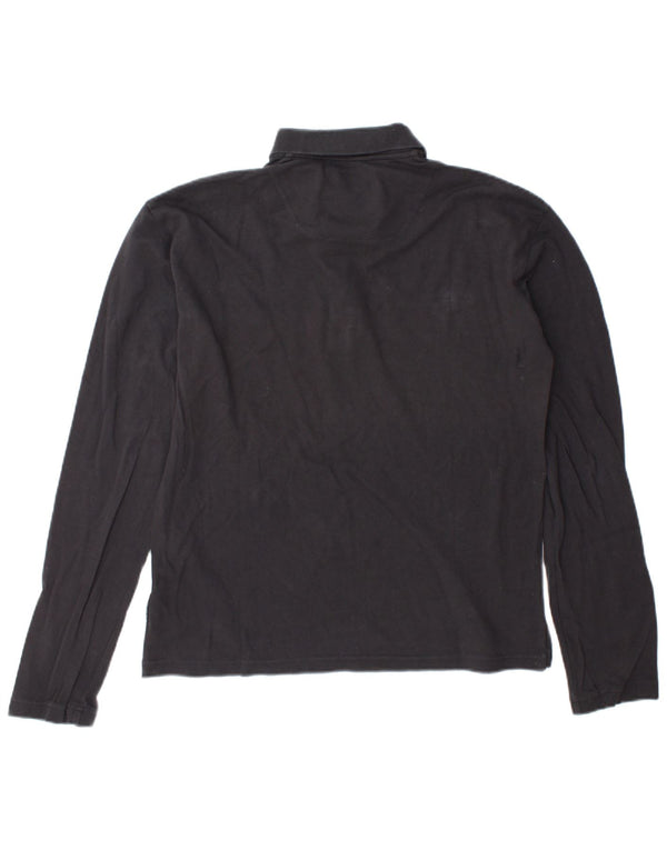 Armani Jeans Polo à manches longues pour homme XL en coton bleu marine