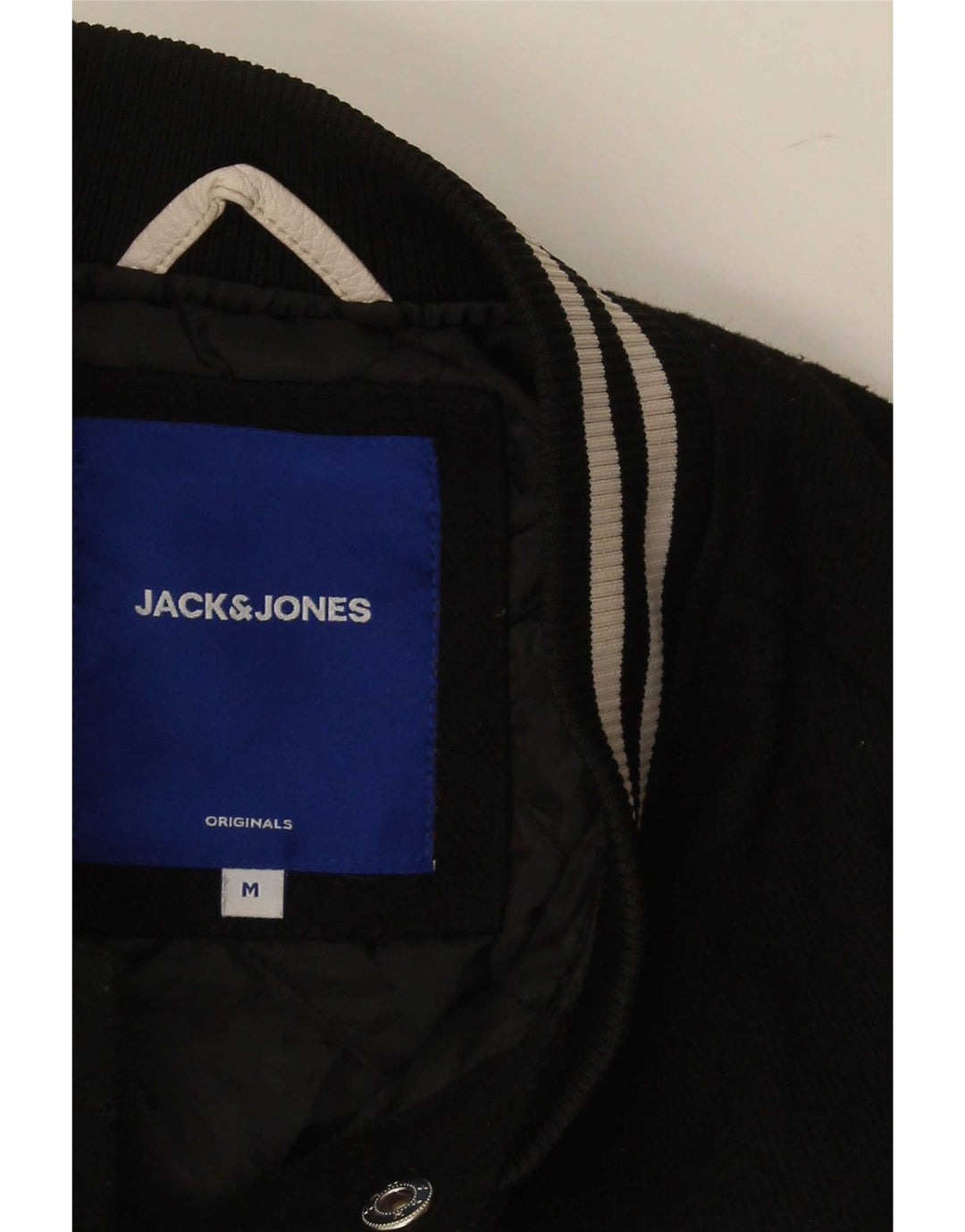 Jack & Jones Veste Varsity Graphique Homme UK 38 Medium Noir Colourblock