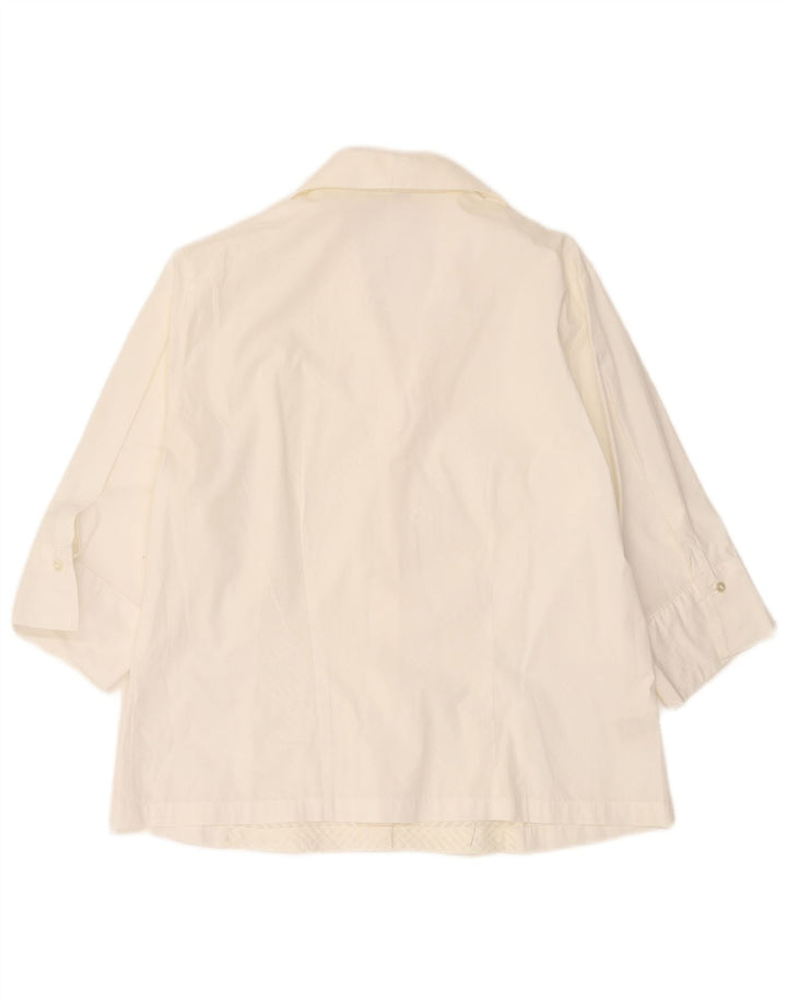 Naracamicie Chemise à manches 3/4 pour femme US 7 en coton rayé blanc moyen
