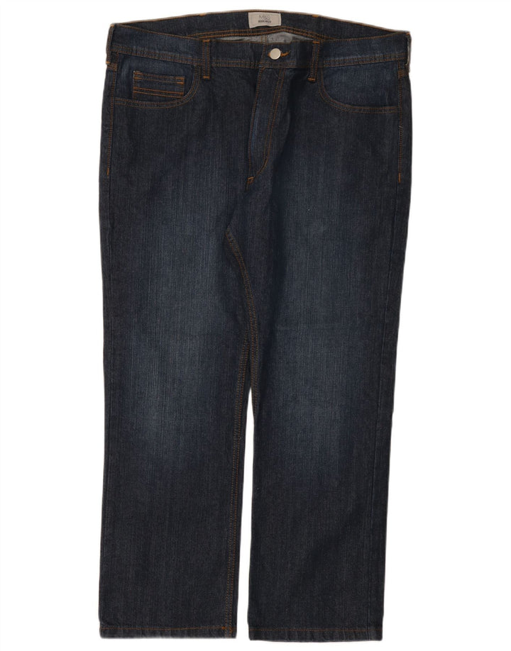 MARKS & SPENCER Jean Droit Coupe Regular Homme W38 L27 Bleu Marine