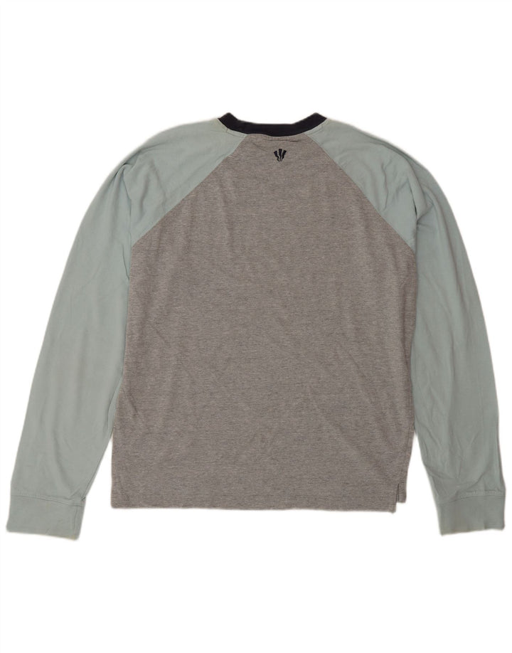Fat Face Haut Homme Manches Longues Gris Moyen Colourblock Coton