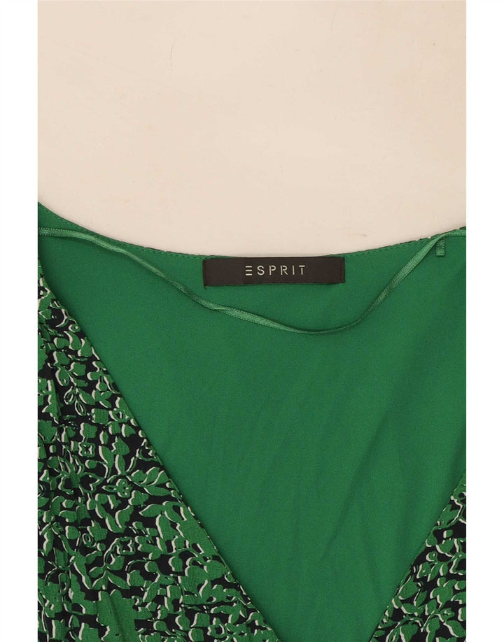 Esprit Robe fourreau sans manches à motif abstrait pour femme UK 10 Petit Vert