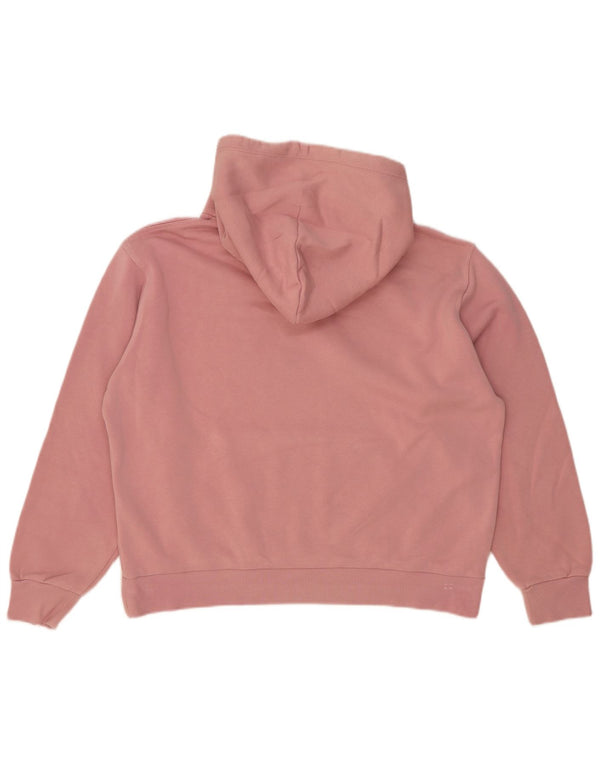 Converse Pull à capuche surdimensionné pour femme UK 44 Coton rose moyen