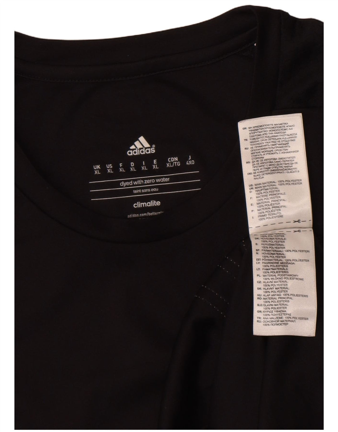 Adidas Climalite T-Shirt Top XL Noir Polyester