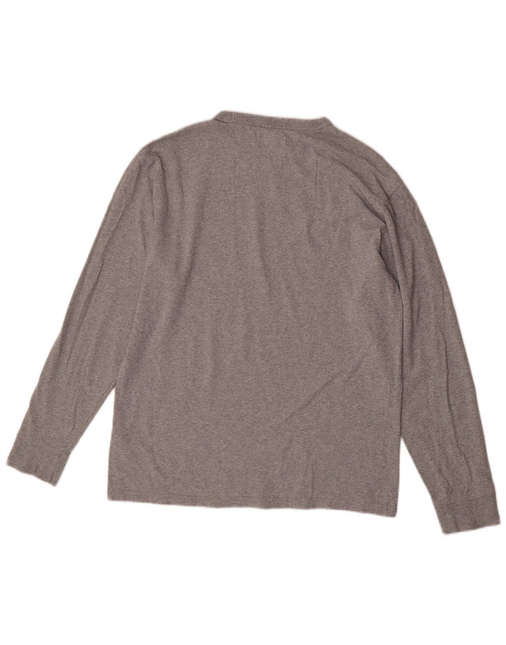 Tommy Hilfiger Haut graphique à manches longues pour homme, coupe régulière, gris moyen, en coton