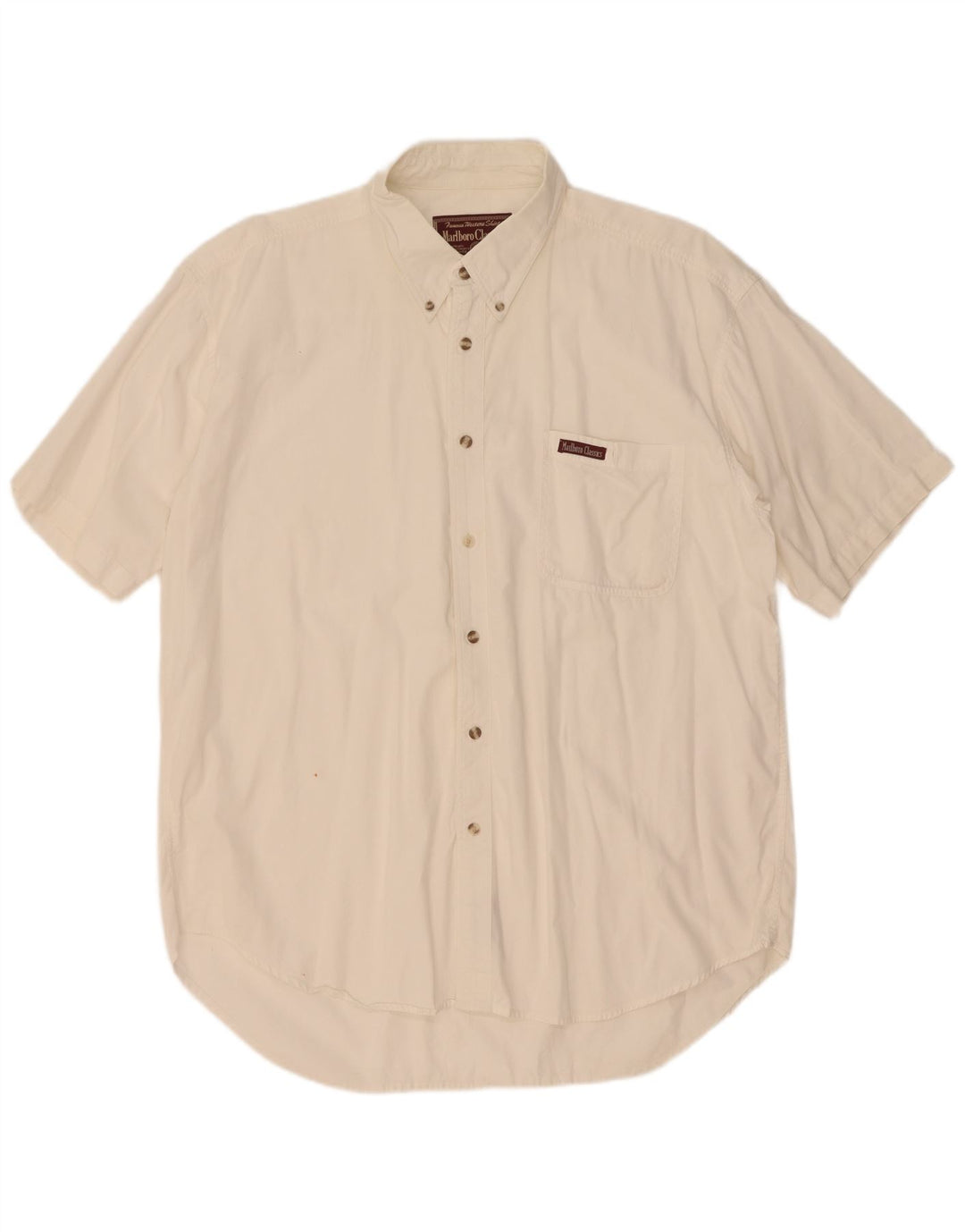 Marlboro Classics Chemise à manches courtes pour homme XL Blanc Coton