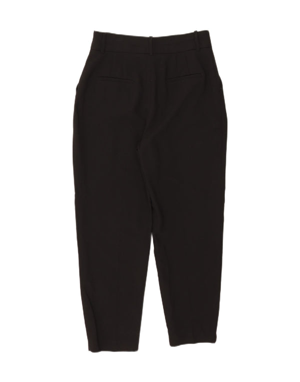 Zara Pantalon Chino Fuselé Femme Large W30 L27 Noir Polyester