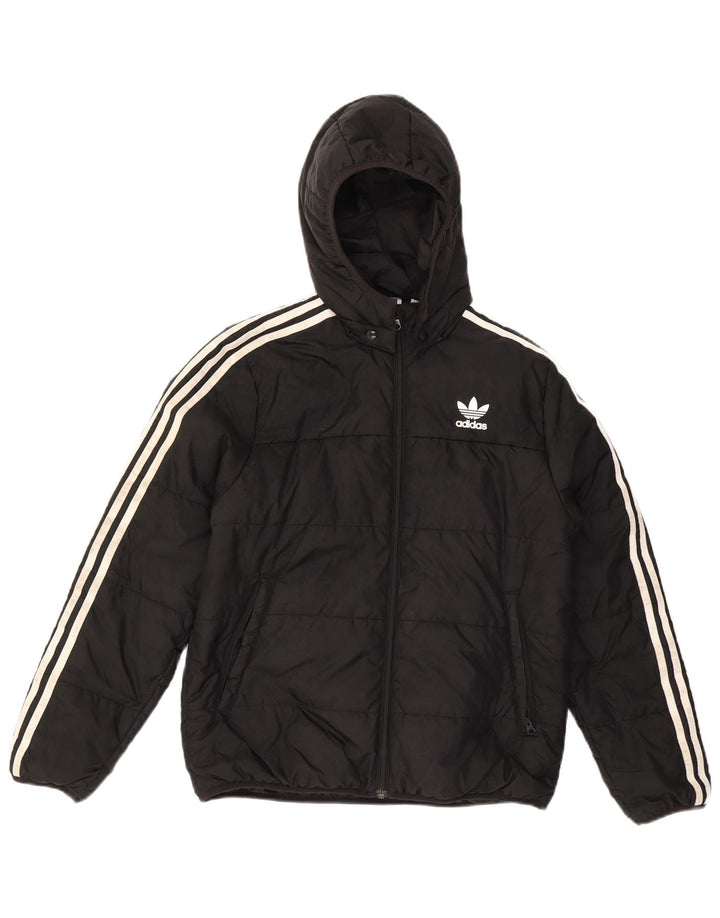 Veste matelassée à capuche Adidas Garçon 13-14 ans Noir Polyester