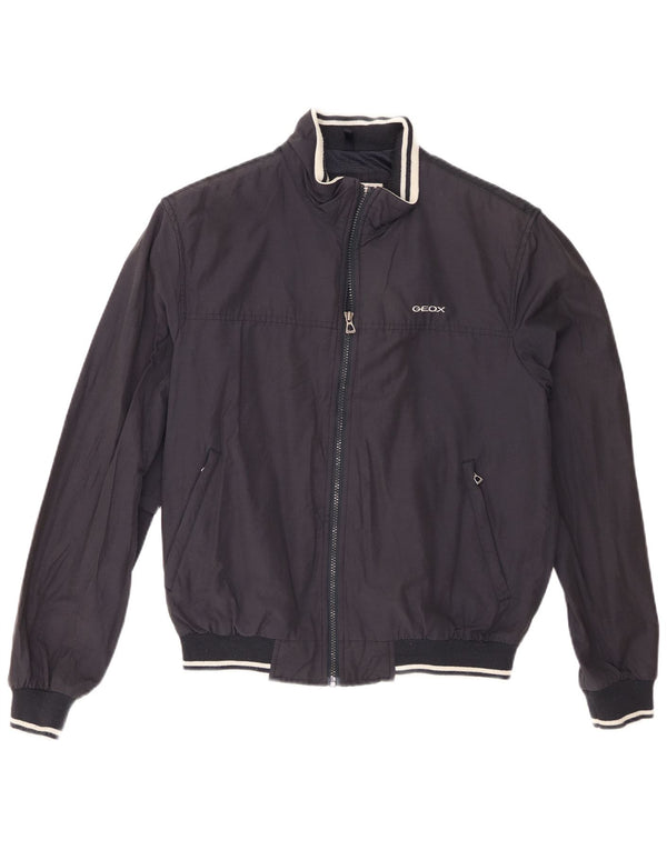 Geox Veste Bomber Homme UK 38 Coton Bleu Marine Moyen