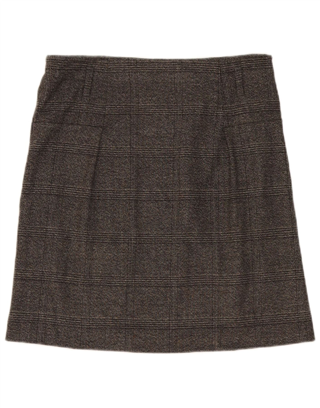 Zara Femme Jupe Droite Moyen W28 Gris Plaid Polyester