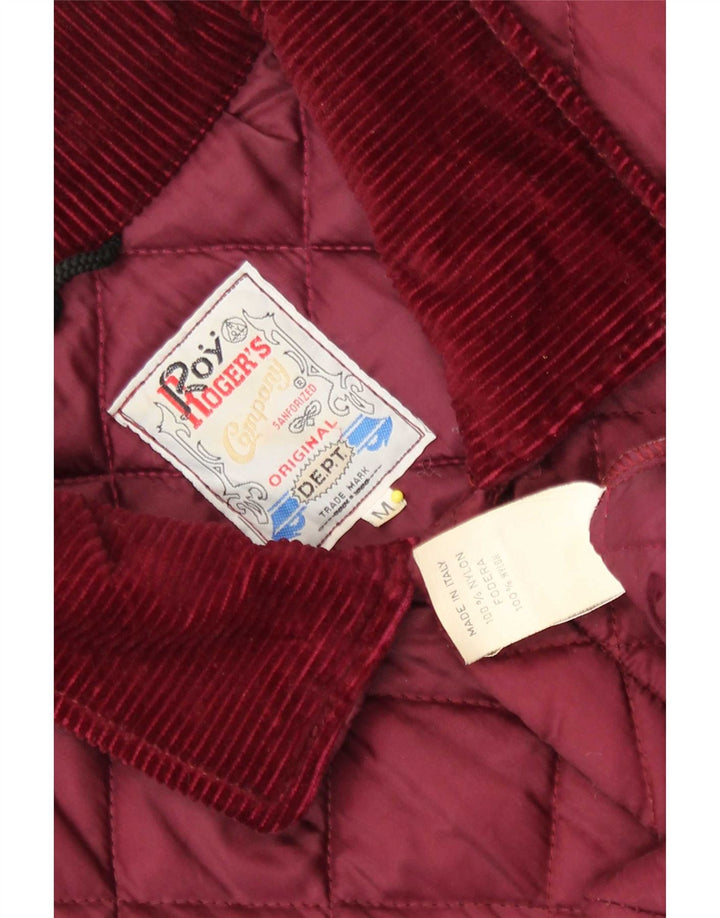 Roy Rogers Veste matelassée pour homme UK 38 Medium Burgundy Nylon