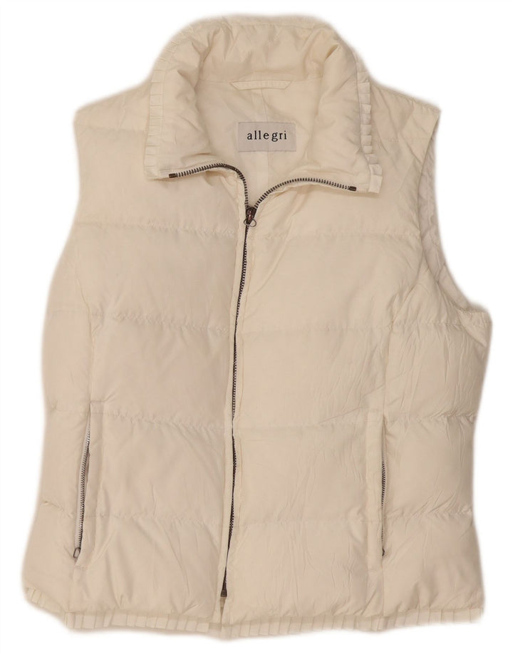 Allegri Gilet rembourré pour femme UK 14 Medium Blanc
