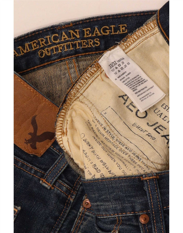 American Eagle Jean droit homme W33 L32 bleu coton