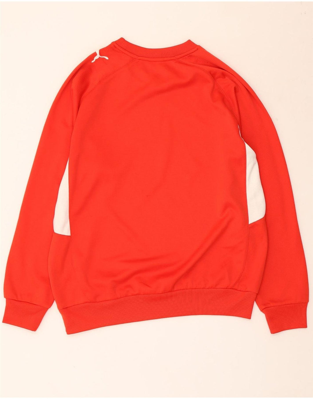 PUMA Sweat-shirt pour homme en polyester color block rouge moyen