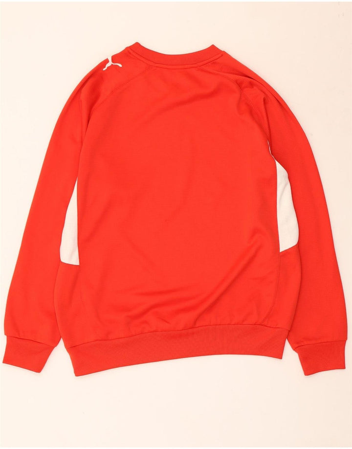PUMA Sweat-shirt pour homme en polyester color block rouge moyen