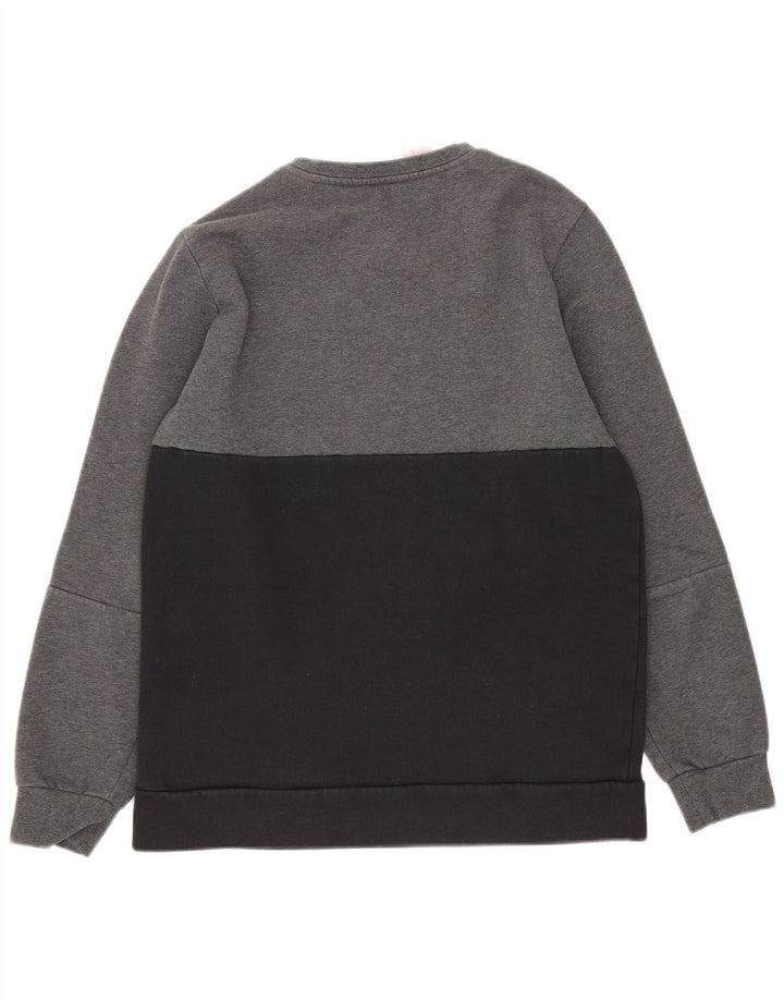 Adidas Sweat-shirt graphique pour garçon 12-13 ans Gris Colorblock Coton