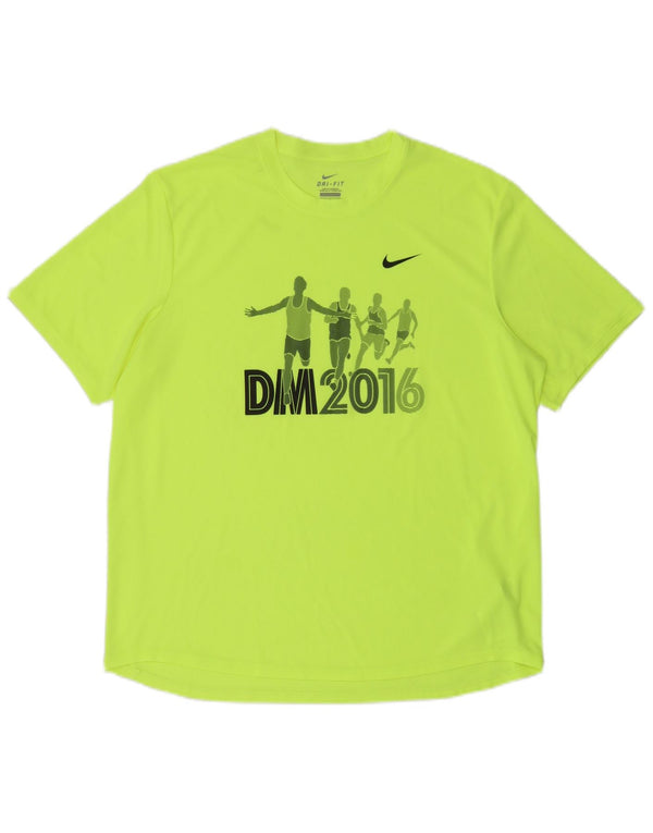 Nike Mens Dri Fit Graphic T-Shirt Top Large Vert Polyester