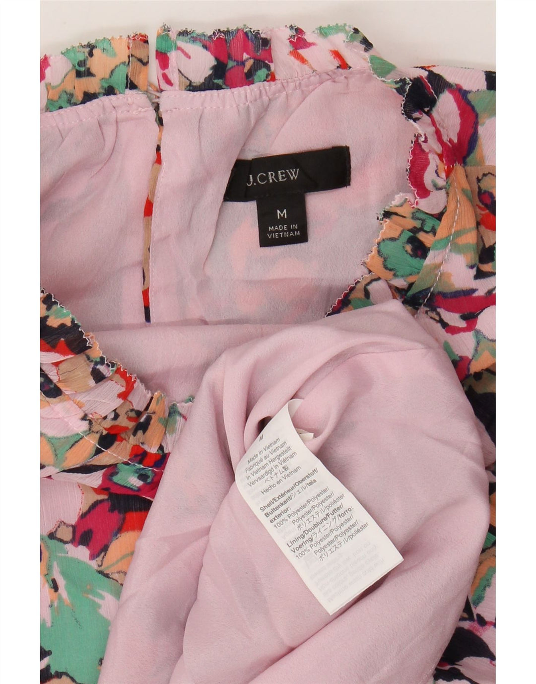 J. CREW Chemisier Femme UK 14 Rose Moyen Floral Polyester