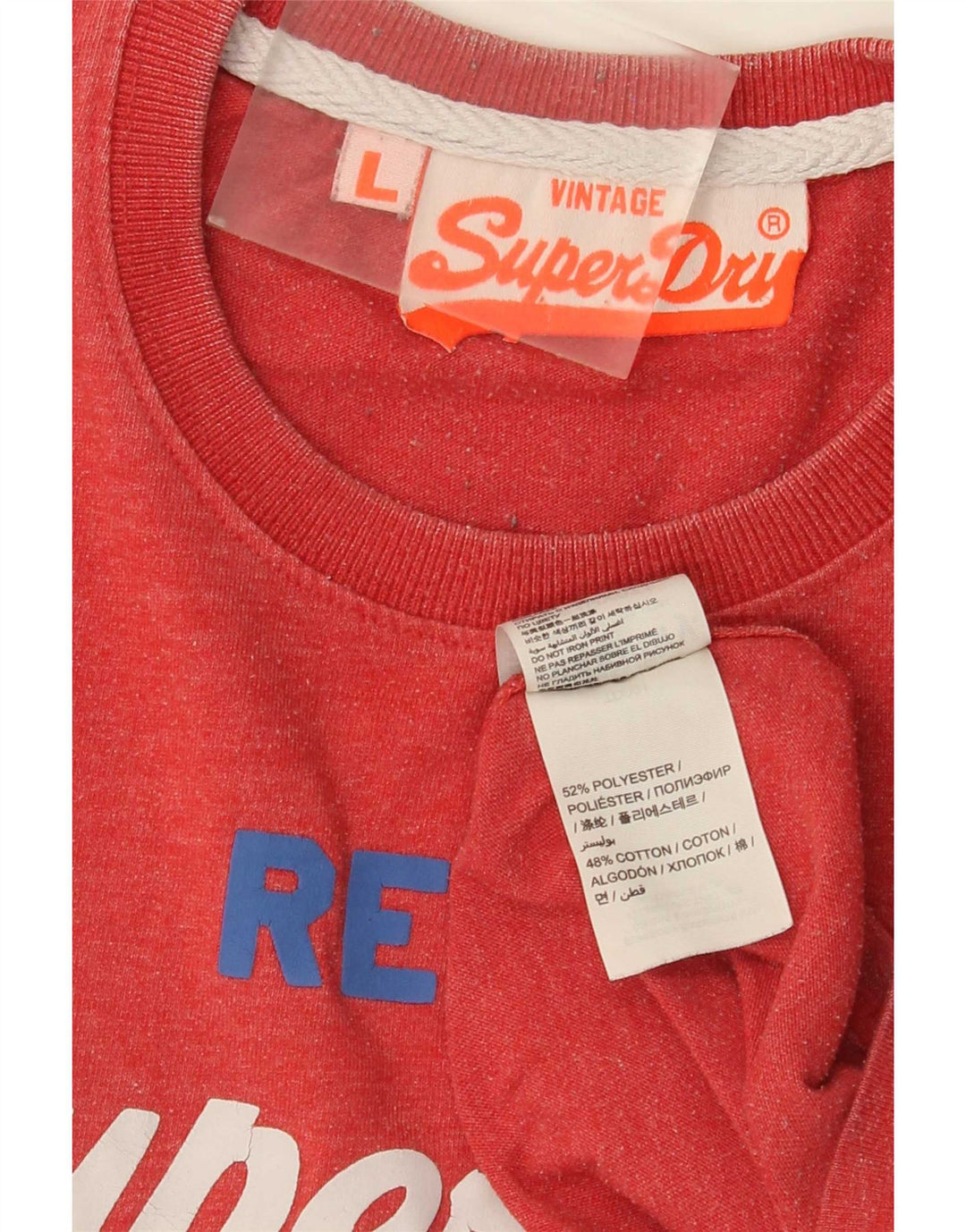 Superdry T-Shirt Graphique Homme Grand Rouge Polyester
