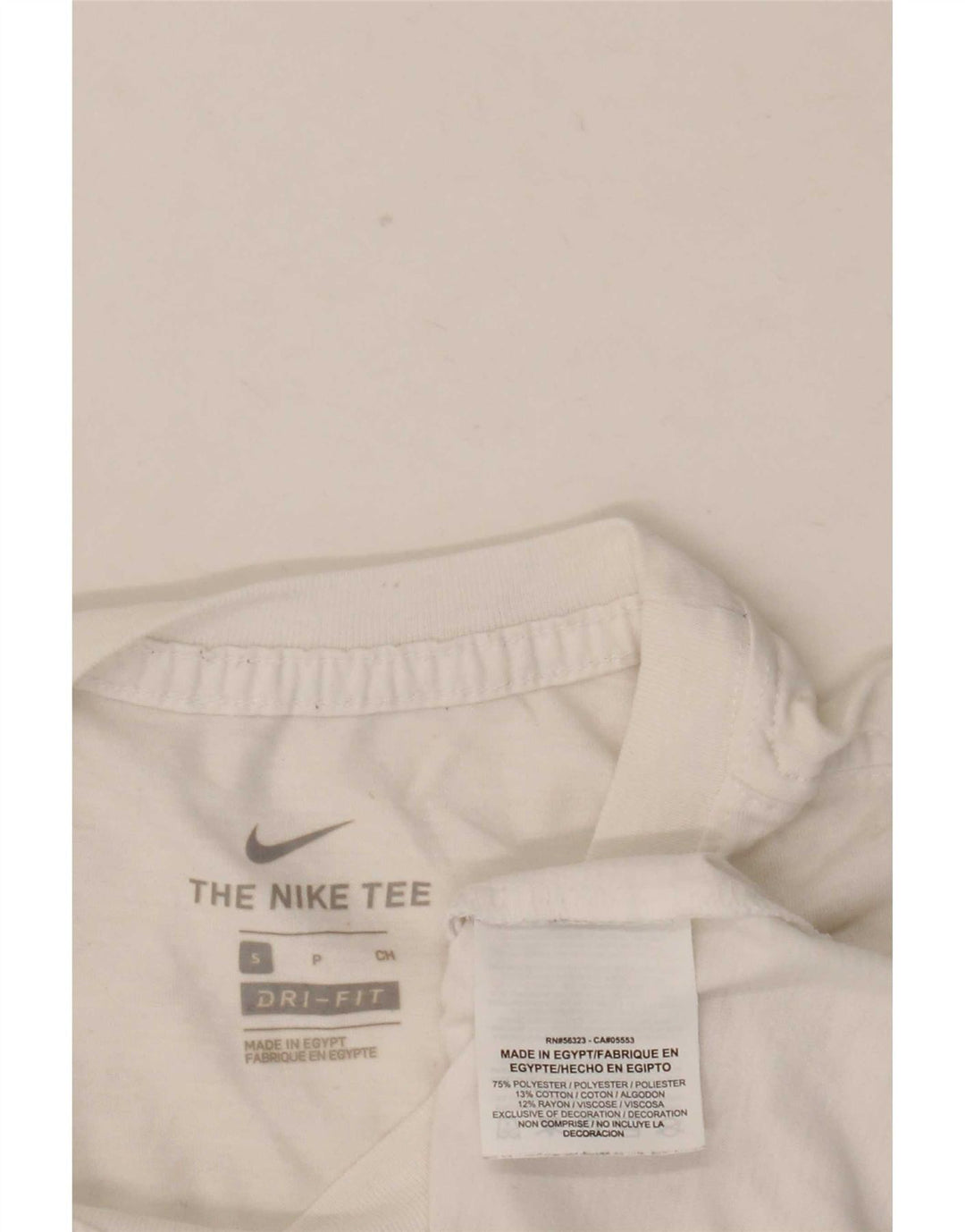 Nike Hommes Dri Fit Graphic T-Shirt Haut Petit Blanc Polyester