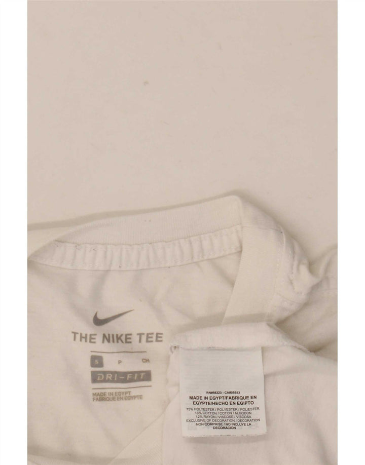 Nike Hommes Dri Fit Graphic T-Shirt Haut Petit Blanc Polyester