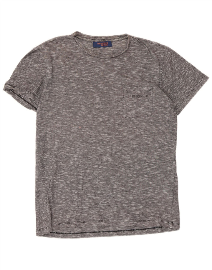 TRUSSARDI T-Shirt Small Gris Moucheté Coton Homme