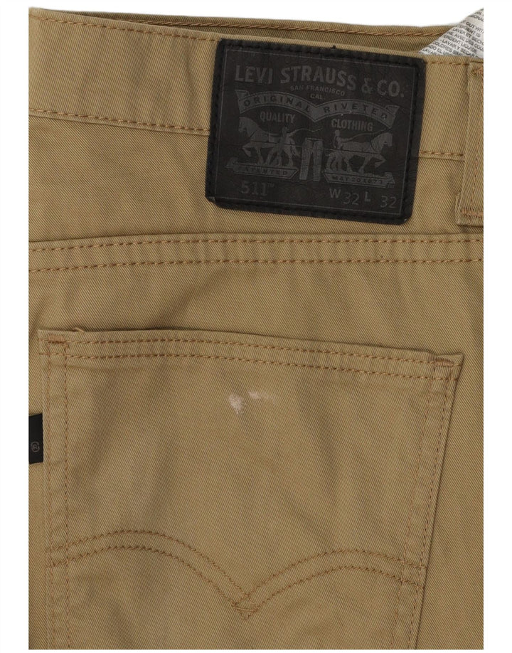 Levi's Pantalon 511 Slim Casual W32 L32 Homme Beige Coton