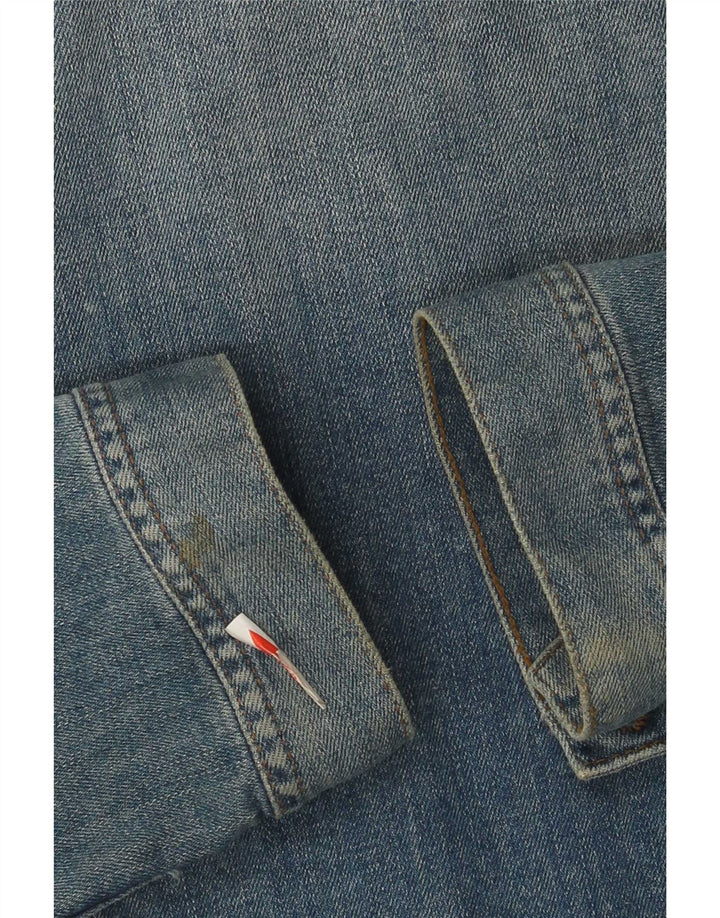 Fat Face Veste en jean pour femme UK 12 Bleu moyen Coton