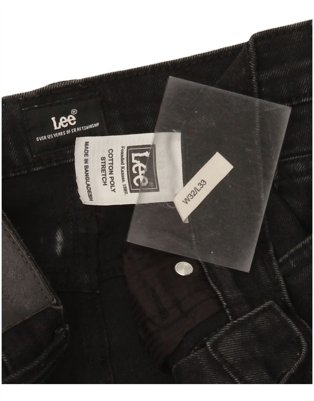 Lee Jean Slim Homme W32 L33 Coton Noir