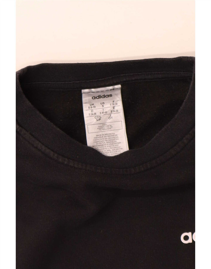 Adidas Sweat-shirt surdimensionné pour femme UK 8/10 Petit coton noir