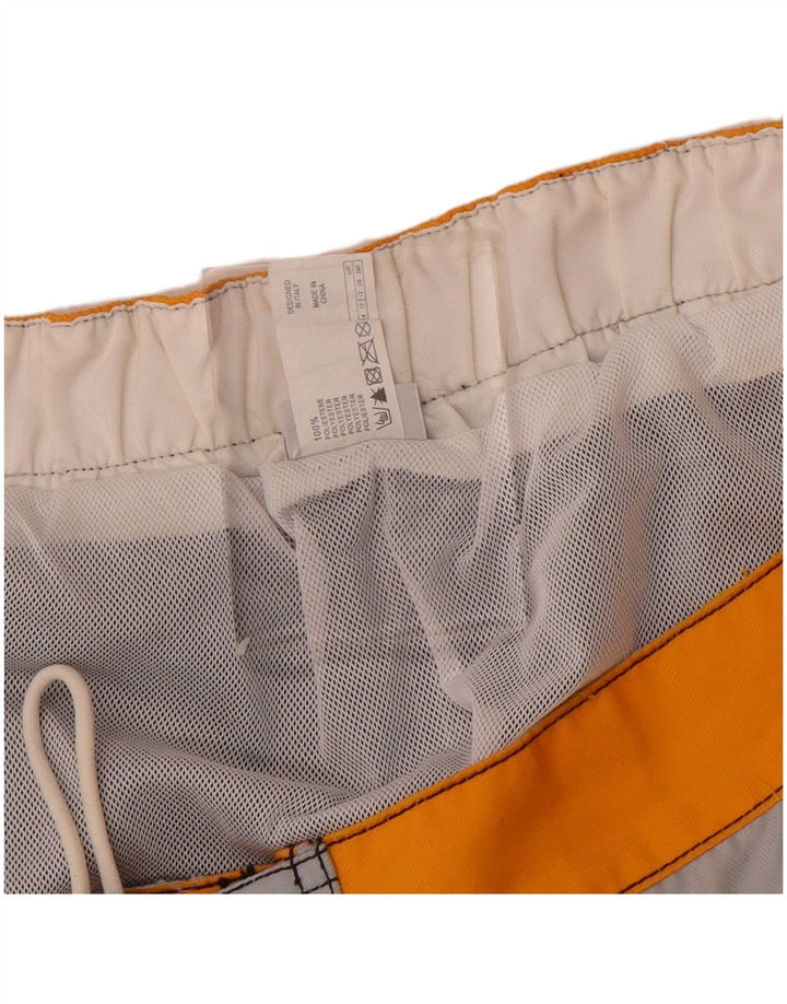 Fila Short de Bain Graphique Homme Large Gris Polyester Colorblock