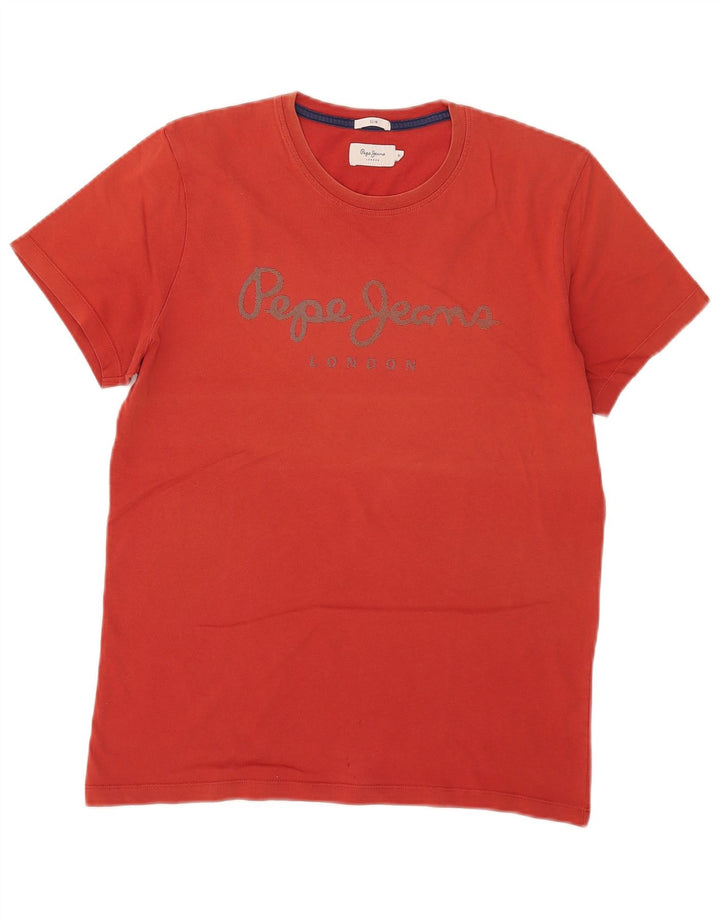 PEPE Jeans T-Shirt Slim Fit Graphic Homme Rouge Moyen