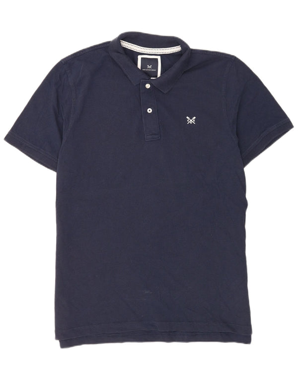 Crew Clothing Polo à manches courtes pour homme XL en coton bleu marine
