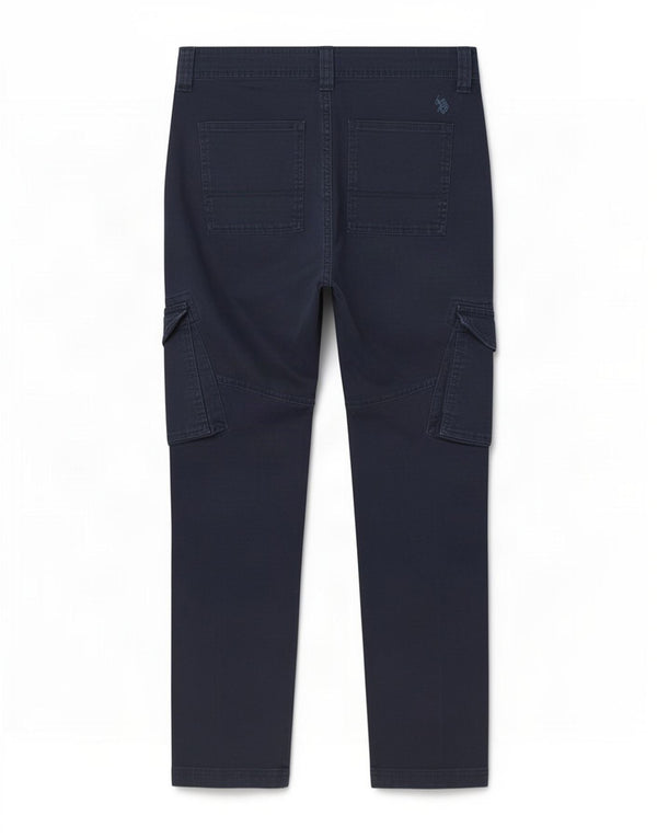 U.S. Polo Assn. Pantalon Cargo Slim Femme W32 L30 Bleu Marine Coton