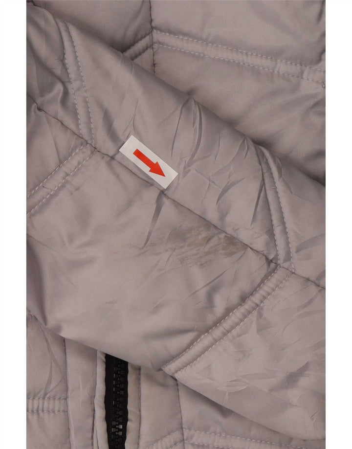 Nautica Veste matelassée à capuche pour femme UK 6 XS Gris Polyester