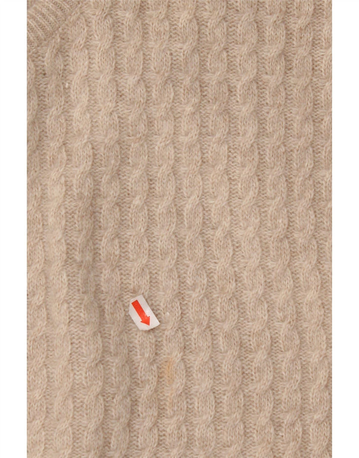 ST. ANDREWS Pull Cardigan Femme UK 18 XL Beige Angora