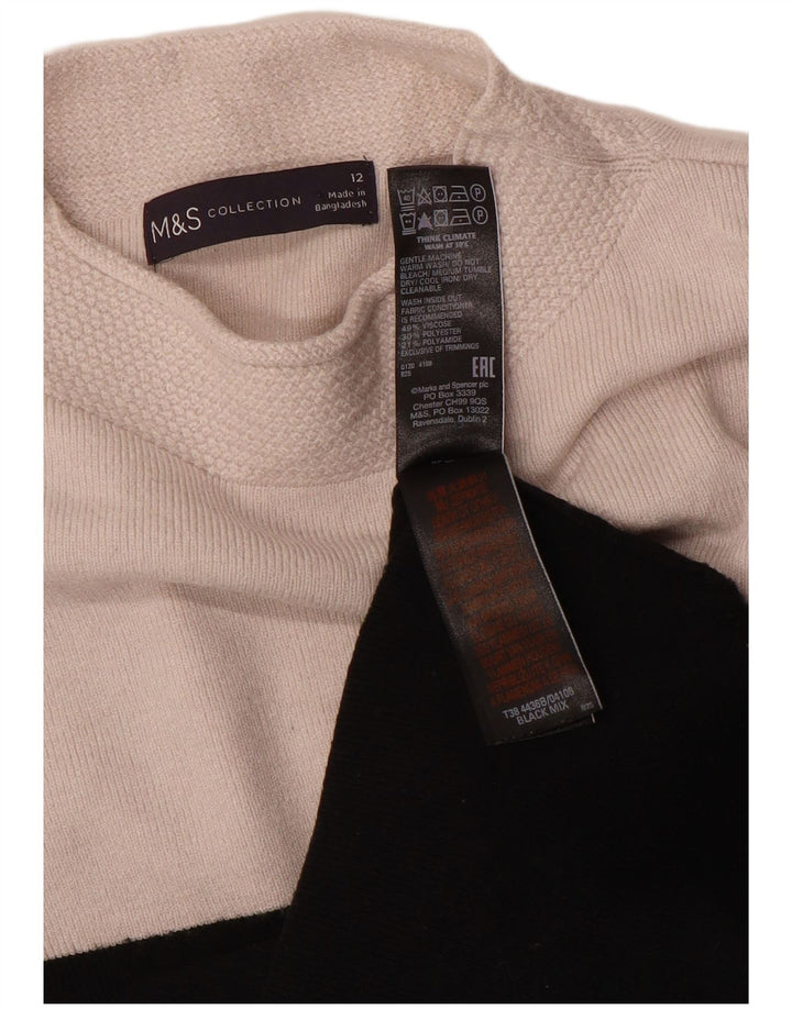 Marks & Spencer Pull col roulé pour femme UK 12 Noir moyen