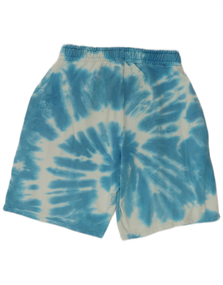 Guess Short de Sport Homme Bleu Moyen Tie Dye Coton