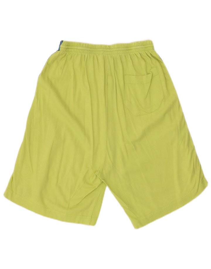 ASICS Short de sport graphique pour homme XL en coton color block vert