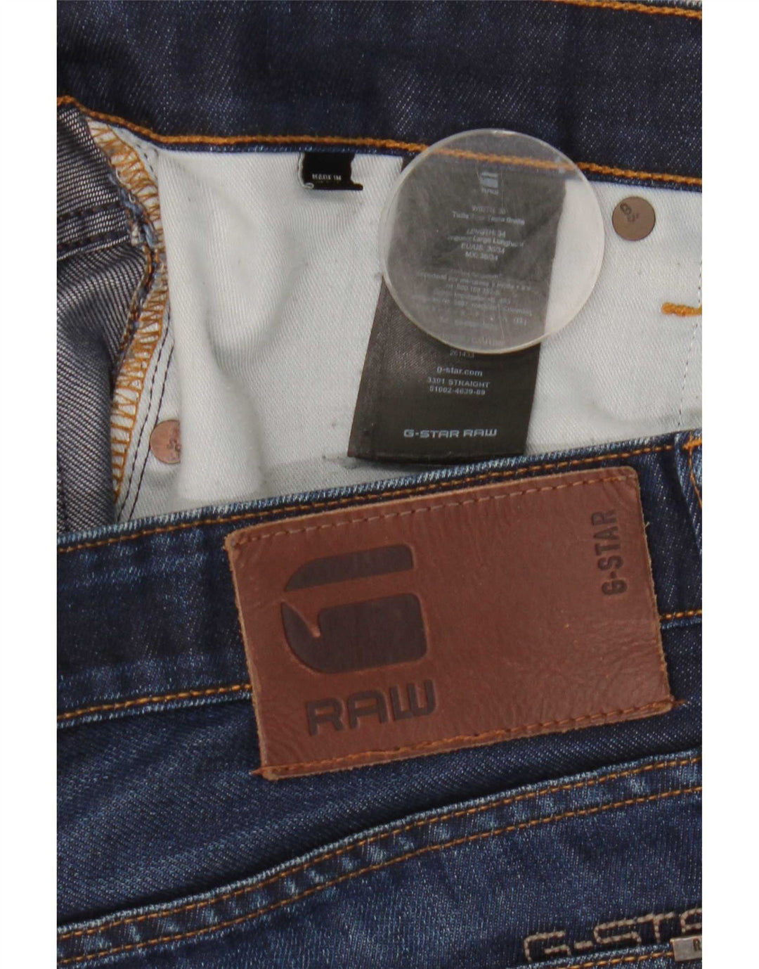 G-Star Jean Slim Homme W38 L34 Bleu Marine Coton