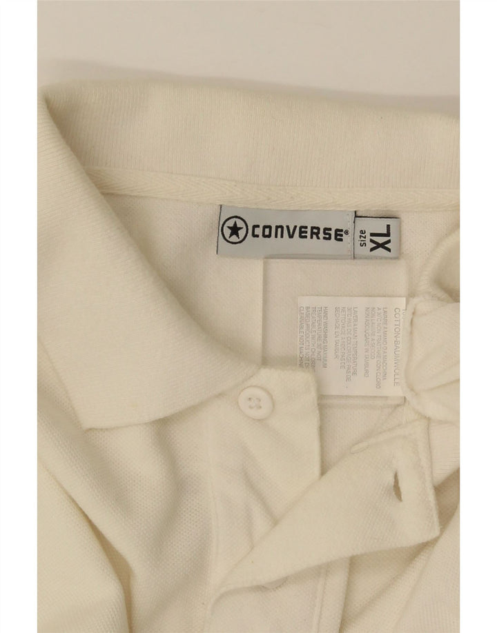Converse Polo Homme XL Blanc Coton