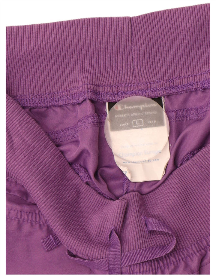 CHAMPION Pantalon de survêtement pour femme UK 14 Large Violet Polyester