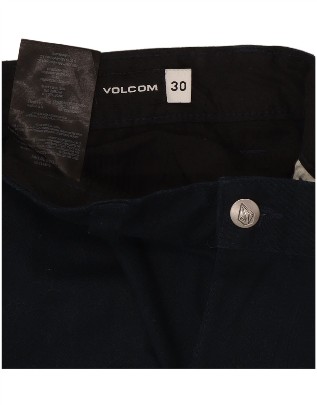Volcom Short Chino Homme W30 Coton Bleu Marine Moyen