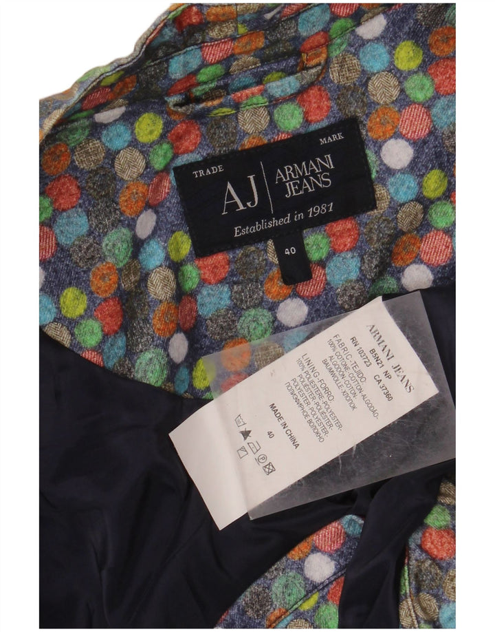 ARMANI JEANS Veste Blazer Femme IT 40 Petit Pois Multicolore
